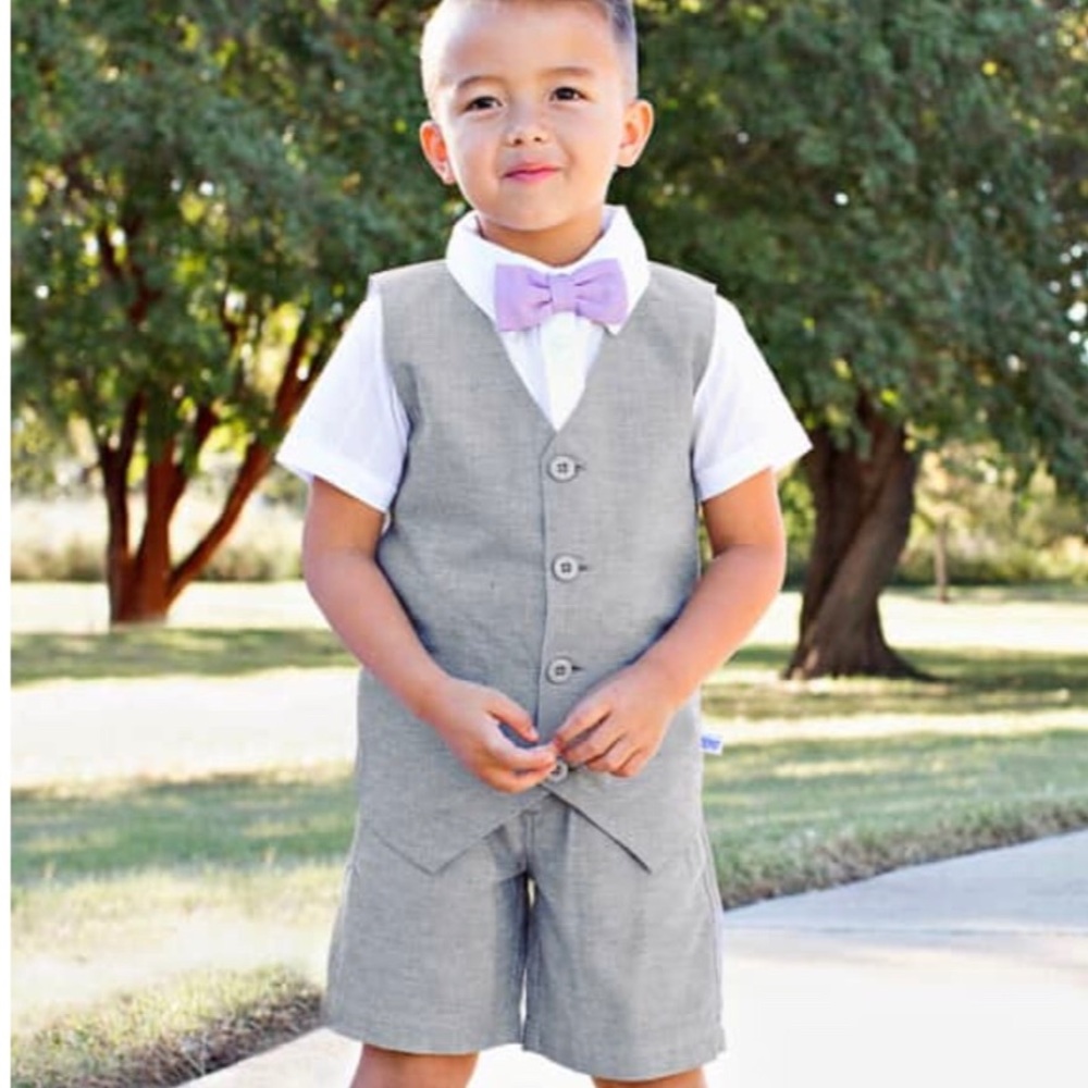 Chambray Vest & Shorts Set (Sold @ Nordstrom)